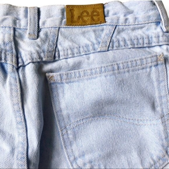Vintage 80s Lee Jeans Mom Jeans Light Wash 10 Petite - Picture 13 of 14